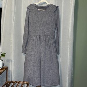 Reb. in J. Long Sleeve Gray Midi Dress